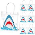 Sacos de presente Aliceset Shark Party em PVC transparente, 20 unidades para chá de bebê