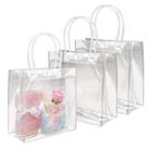 Sacos de presente Badenbach, pacote com 15, PVC transparente, 17,5 x 17,5 x 9 cm com alça