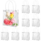 Sacos de presente BESARME, pacote com 20 unidades, PVC transparente, 16x15x7cm com alça