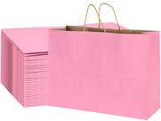 Sacos de presente BLEWINDZ Pink Kraft Paper 70 unidades 40x15x30cm com alças