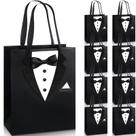 Sacos de presente Chuangdi Groomsmen 8 peças com design de smoking 20,32 x 11,43 x 25,4 cm