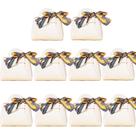 Sacos de presente de couro para doces de casamento HOSDZOU, pacote com 10, brancos Sacos de presente de couro para doces de casamento HOSDZOU, pacote com 10, brancos