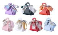 Sacos de presente de couro Sansam, 12 peças para casamento, doces, chá de bebê
