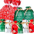 Sacos de presente de Natal com cordão Funnlot 32 unidades em 7 estilos