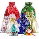 Sacos de presente de Natal com cordão G2PLUS, 20 unidades, 5 tamanhos Sacos de presente de Natal com cordão G2PLUS, 20 unidades, 5 tamanhos