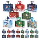 Sacos de presente de Natal, pacote com 16 unidades, tamanho médio, 32,5 x 25 x 17 cm M-Sorflly