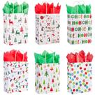 Sacos de presente de Natal SUNCOLOR, pacote de 30 com papel de seda