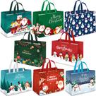 Sacos de Presente de Natal TranquilBliss 8PCS Não Tecido 33x25x17cm