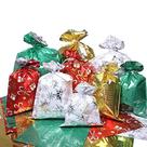 Sacos de presente de Natal WesGen Santa Wrapping 32 unidades com fita Sacos de presente de Natal WesGen Santa Wrapping 32 unidades com fita
