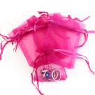 Sacos de presente de organza Boshen 100 unidades, 10 x 15 cm, rosa choque