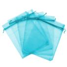 Sacos de presente de organza Boshen 13x18cm 200 unidades azul azul-petróleo