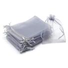 Sacos de presente de organza transparente Bezall, 100 unidades, 13 x 18 cm, cinza Sacos de presente de organza transparente Bezall, 100 unidades, 13 x 18 cm, cinza