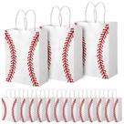 Sacos de presente de papel kraft de beisebol PEUTIER 20x15x8 cm 16 unidades Sacos de presente de papel kraft de beisebol PEUTIER 20x15x8 cm 16 unidades