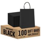 Sacos de presente de papel METRONIC 100 Pack pretos 21x12x27cm