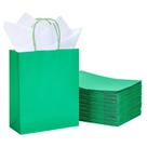 Sacos de presente de papel verde DjinnGlory 25x20x10cm com lenço de papel x50