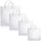 Sacos de presente de plástico fosco Weewooday, 100 unidades com alças transparentes