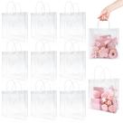 Sacos de presente de PVC transparente MAQIHAN com alças 25x25 cm 10 unidades