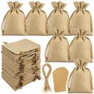 Sacos de presente de serapilheira Hopttreely 25 unidades 13 x 18 cm com cordão