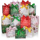Sacos de presente DECHISY, pacote com 25, mini Natal, 13x12x6 cm