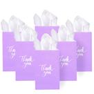 Sacos de presente DjinnGlory Thank You Lavender com alças, pacote com 50