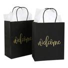 Sacos de presente DjinnGlory Welcome Black com alças, pacote com 50 lenços