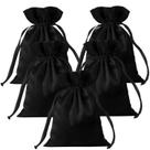 Sacos de presente Gbateri 35 peças de cetim preto com cordão 13x18 cm Sacos de presente Gbateri 35 peças de cetim preto com cordão 13x18 cm