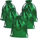 Sacos de presente Gbateri 35 peças de cetim verde 13x18 cm 5x7"