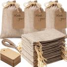 Sacos de presente Homum 100 peças de serapilheira com cordão 10x15 cm