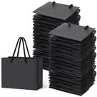 Sacos de presente Honoson Thicken Black Mini 10x12x6cm, papel 100 unidades