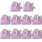 Sacos de presente HOSDZOU, pacote com 10 unidades, couro PU, roxo, 14x15x6 cm Sacos de presente HOSDZOU, pacote com 10 unidades, couro PU, roxo, 14x15x6 cm