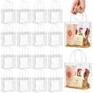 Sacos de presente Jutieuo Clear PVC com alça, pacote com 16 unidades, 7x15x16cm