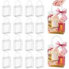 Sacos de presente Jutieuo Clear PVC Plastic com alça, pacote com 24 (15x20x7cm) Sacos de presente Jutieuo Clear PVC Plastic com alça, pacote com 24 (15x20x7cm)