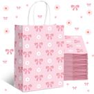 Sacos de presente Kolldenn Daisy Bow com alças 21x15x8 cm 16 unidades