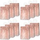 Sacos de presente Naozinebi Pink Rose Gold Glitter Diamond 12 unidades Sacos de presente Naozinebi Pink Rose Gold Glitter Diamond 12 unidades
