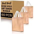 Sacos de presente Nush Nush Rose Gold reutilizáveis 20x10x25 cm 60 unidades
