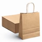 Sacos de presente PakTalk, pacote com 50 alças de papel pardo, 20x11x27 cm