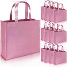 Sacos de presente PHOGARY grandes com alças 32x10x27cm rosa (x12)