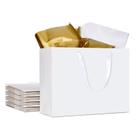 Sacos de presente Plauthus 40x15x30 cm, extra grandes, brancos, pacote com 12