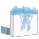 Sacos de presente QIELSER brancos com alças 32x11.5x25cm com fita