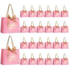Sacos de presente QIELSER Thank You Pink Kraft Paper, pacote com 50