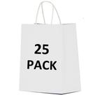 Sacos de presente Qutuus 25 unidades de papel branco 10x5x13cm com alças