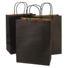 Sacos de presente Ronvir, pacote com 50, grandes, pretos, 25x13x33 cm, Kraft