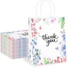 Sacos de presente roxos Q Crafts Thank You, pacote com 50 unidades de papel 20x10x25cm Sacos de presente roxos Q Crafts Thank You, pacote com 50 unidades de papel 20x10x25cm