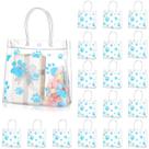 Sacos de presente, sacola de PVC transparente para cães, 20 pacotes de 20 x 20 x 8 cm, azul