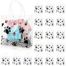 Sacos de presente, sacola de PVC transparente transparente, pata de cachorro, 20 pacotes de 20x20x8cm