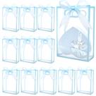 Sacos de presente Sel Natural Clear Plastic 12 peças com alças 18x26x8cm