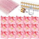 Sacos de presente SENY Junkin Mini Pink Thank You, pacote com 40 e acessórios Sacos de presente SENY Junkin Mini Pink Thank You, pacote com 40 e acessórios