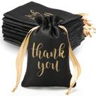 Sacos de presente Sieral Thank You Satin com cordão, 10 x 15 cm, 50 unidades