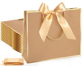 Sacos de presente Silkfly Thank You 12x10x4" com alça de 12 peças Kraft Sacos de presente Silkfly Thank You 12x10x4" com alça de 12 peças Kraft