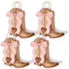 Sacos de Presente Sinload Botas de Cowgirl com Laço Rosa 22x12x8 cm Sacos de Presente Sinload Botas de Cowgirl com Laço Rosa 22x12x8 cm